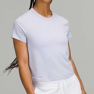 NWOT Lululemon Classic-Fit Cotton Blend T-Shirt in Pastel Blue